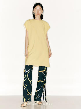 【郁金香】假两件落肩袖廓形连衣裙/23000038