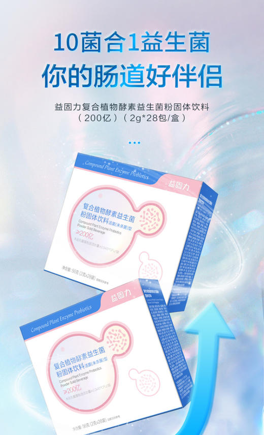 TST【成人款】益固力复合植物酵素益生菌粉固体饮(2g*28袋/盒)*2 送1 商品图1