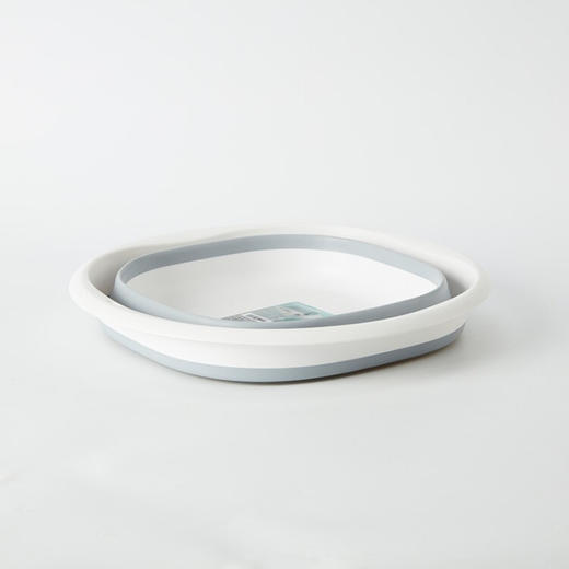 折叠脸盆 三石 灰白色 约26cm/32cm/38cm 商品图1