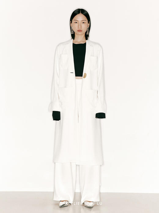 【白珍珠】大口袋造型风衣外套/23000042 商品图0