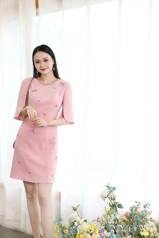 4F MYTENO马天奴 糖果粉钉珠连衣裙 商品图1