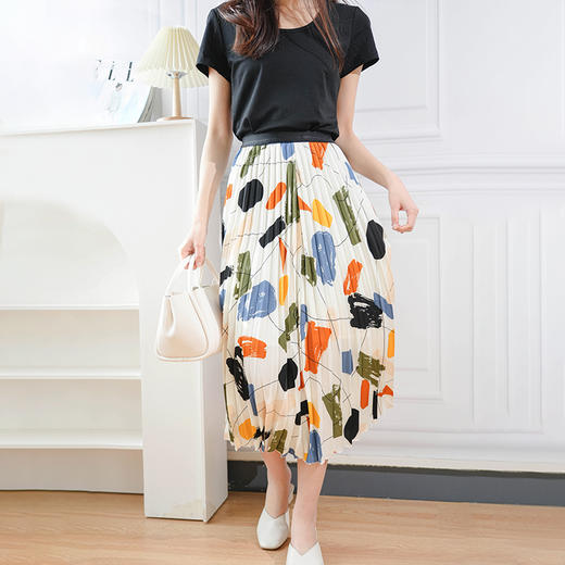 Avann油画色彩百褶裙 商品图4