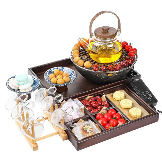 唐丰 围炉煮茶套装插电电陶炉 石浪电陶炉+烤网+优雅套装 商品图8