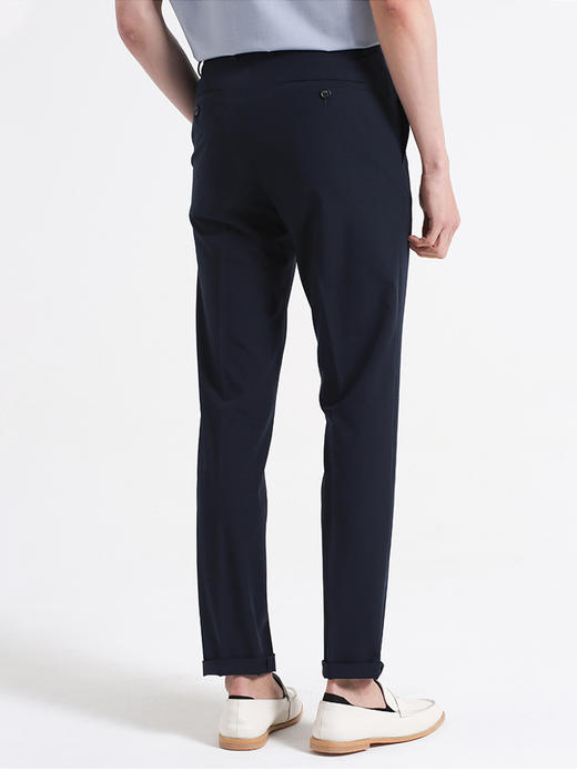 callisto藏青聚酯纤维混纺休闲裤 SSCPW049C 商品图2