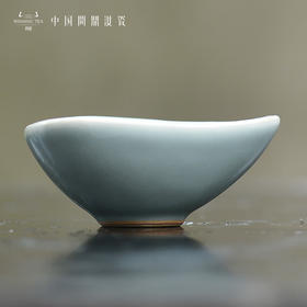 问鼎汝瓷鼎峰系列天青老款元宝杯