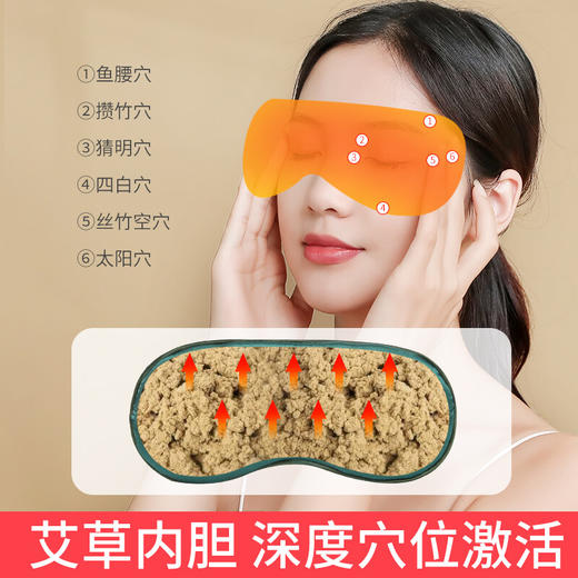 【真丝控温定时发热艾绒眼罩】控温定时 缓解疲劳黑眼圈助眠遮光【护眼改善眼部问题】 商品图2