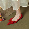 蝴蝶结平底舒适，绒面时尚单鞋PS1261 商品缩略图7