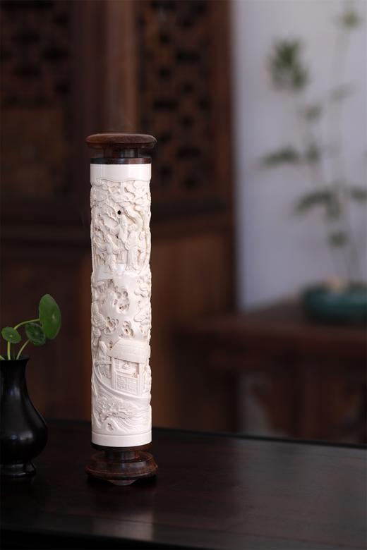 夜游赤壁°猛犸牙雕香筒 商品图2