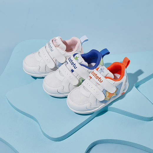 卡特兔女童学步鞋软底2023秋季男童透气幼儿园机能鞋宝宝小白鞋 商品图2