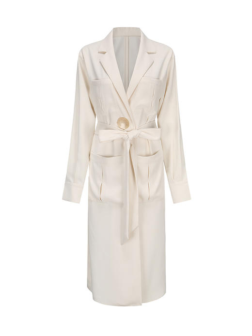 【白珍珠】大口袋造型风衣外套/23000042 商品图4