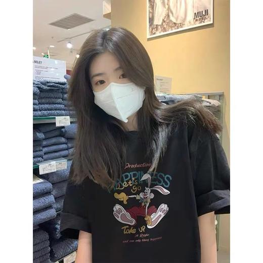 卡通小熊少女T恤春装新款2023夏季短袖小个子设计感小众白色上衣 商品图10