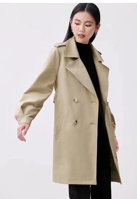 爱居兔女装女风衣WFAJ1N006A