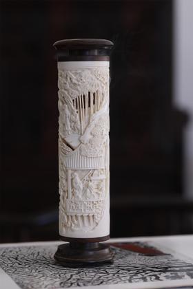 新兰亭°猛犸牙雕香筒