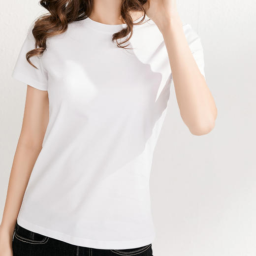 【99元任选2件】双面丝光棉T恤｜ 内搭小能手 平整丝滑面料 冰凉亲肤 做工细致用心 圆领v领两款任选 商品图1