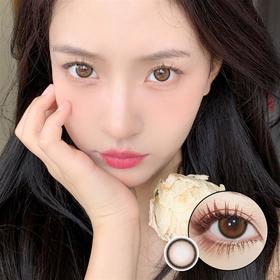 正品月抛  Kikicon系列骄阳琥珀美瞳 直径14.2着色13.5  新国货