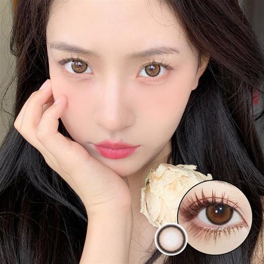 正品月抛  Kikicon系列骄阳琥珀美瞳 直径14.2着色13.5  新国货 商品图0