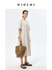 HIDEMI 自然棉系列廓形宽松短袖T恤长款连身裙 白色/深灰/豆乳色/巧克力色 商品缩略图2