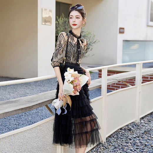 夏季新款，蕾丝拼接修身舒适裙HR-BBL2307-1 商品图2