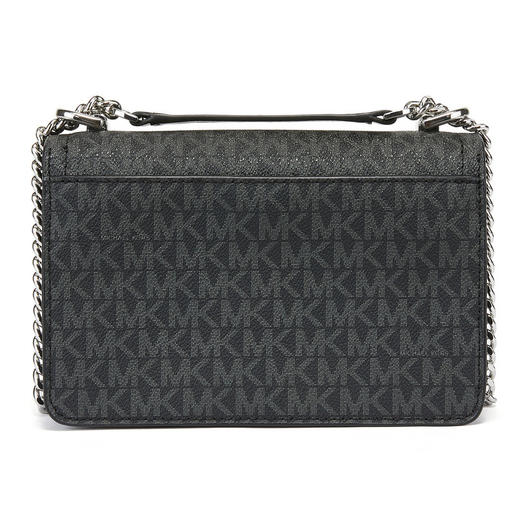 MICHAEL KORS 迈克·科尔斯 2023春夏新品 女士Heather系列小号老花链条斜挎包 黑色 32S2S7HC0V 商品图2