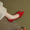 蝴蝶结平底舒适，绒面时尚单鞋PS1261 商品缩略图6