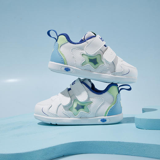卡特兔女童学步鞋软底2023秋季男童透气幼儿园机能鞋宝宝小白鞋 商品图3