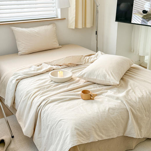 【水洗棉夏被】水洗棉夏被大豆纤维夏凉被条纹纯色空调被夏天被子 商品图4