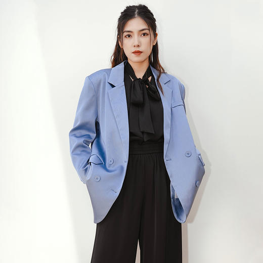 Avann醋酸感高定缎面西装 商品图3