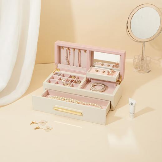 【专柜-多样屋】蜜桃可可大容量饰品盒高级感收纳盒 商品图1