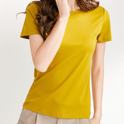 【99元任选2件】双面丝光棉T恤｜ 内搭小能手 平整丝滑面料 冰凉亲肤 做工细致用心 圆领v领两款任选 商品图9