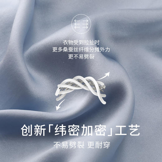 金三塔重磅真丝睡衣女春夏100%桑蚕丝简约丝绸家居服宽松薄款素色长袖衣裤套装（会员活动专属链接）   9YSF8C209/YSM9A203 商品图3