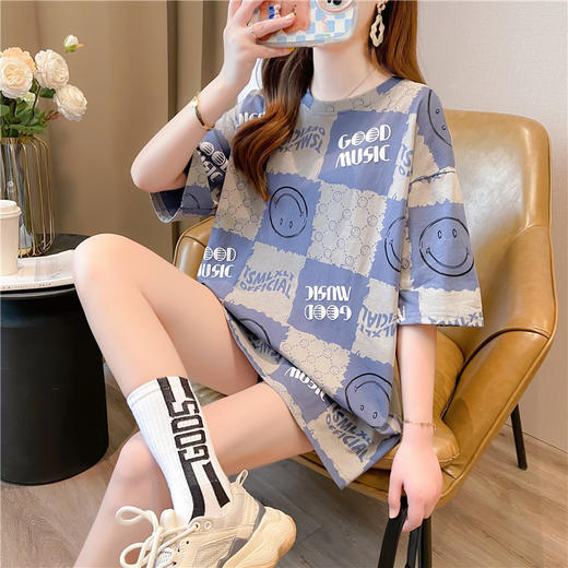 韩系夏季情侣女装小众设计感体恤辣妹上衣服短袖t恤ins潮夏装ins 商品图0