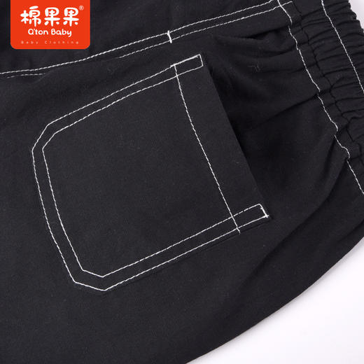 棉果果夏季新品男童男宝弹力梭织七分裤裤子M212201223272 商品图3