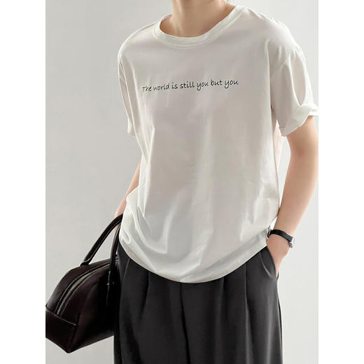 字母印花短袖T恤女春夏款气质显瘦宽松短袖上衣  YS-1633 商品图3