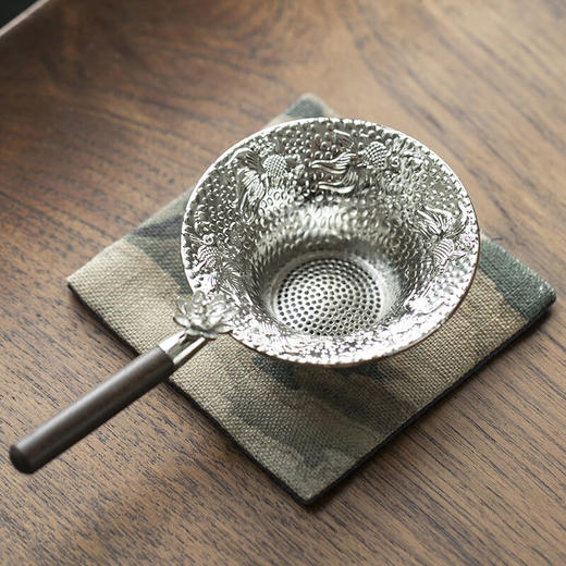 锦绣 高档锤纹茶漏创意茶水过滤器茶隔滤网茶道配件 商品图1