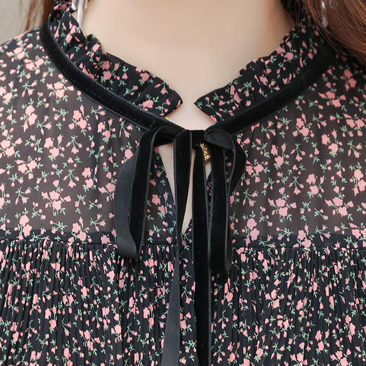 新款妈妈印花时尚假两件包臀连衣裙YSM-16167 商品图3