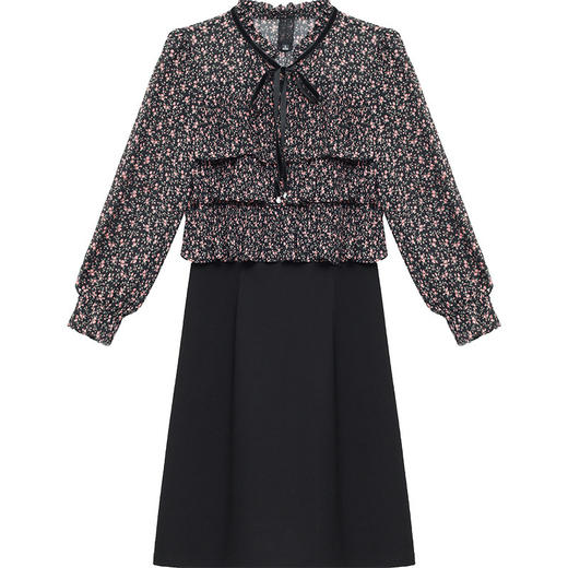 新款妈妈印花时尚假两件包臀连衣裙YSM-16167 商品图4