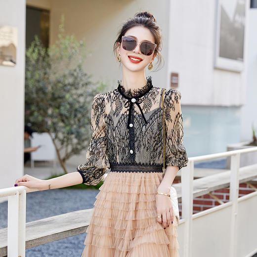 夏季新款，蕾丝拼接修身舒适裙HR-BBL2307-1 商品图11