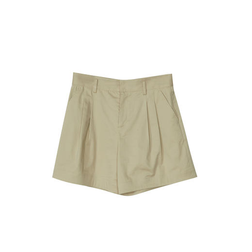 谜底阔腿短裤女2023夏季新款时尚百搭纯色宽松A型裤子232MK0725 商品图4