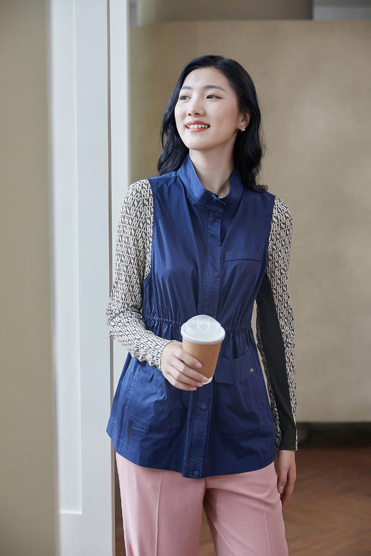 奇威【两色工装休闲马甲】H型版型无袖上衣0DB00027 商品图5