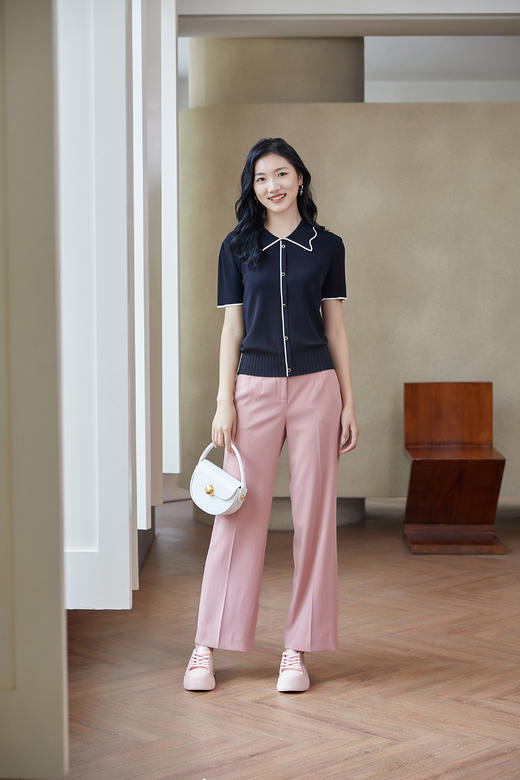 奇威【蝴蝶领针织T】0DB05071 商品图6