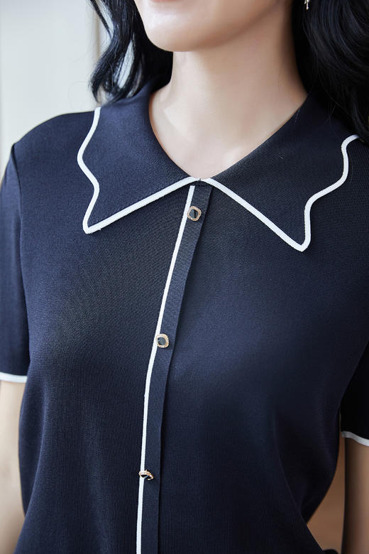 奇威【蝴蝶领针织T】0DB05071 商品图9