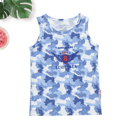 【迷彩莫代尔】SCHIESSER德国舒雅儿童睡衣春夏新款莫代尔男童家居服3B/20824V 商品图1