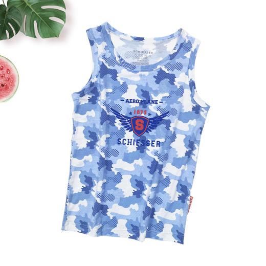 【迷彩莫代尔】SCHIESSER德国舒雅儿童睡衣春夏新款莫代尔男童家居服3B/20824V 商品图0