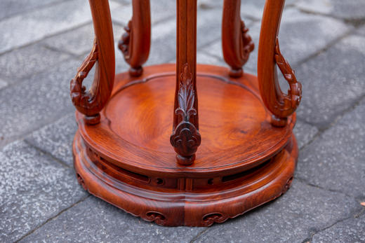 红桥红  家具严选  缅甸花梨（大果紫檀）  【104 五腿梅花式 香几】 商品图3