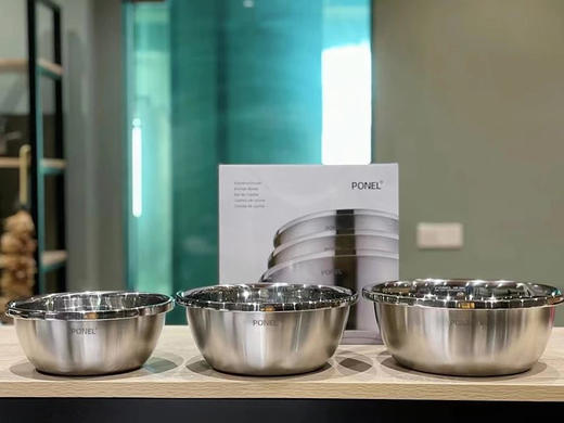 出口德国🇩🇪品质 【PONEL料理盆三件套】430食品级不锈钢！!一套能抗𝟭𝟬年 烘焙人士必备 商品图6