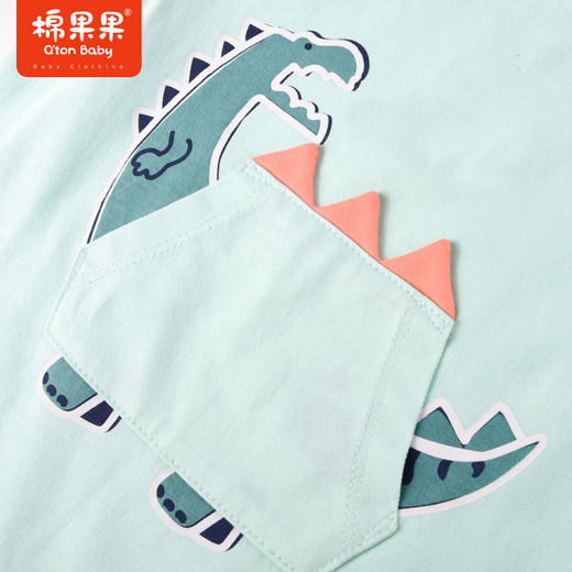 棉果果夏季新品男童男宝假两件套头连体衣M212727223305 商品图8