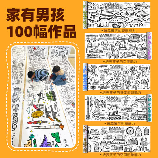 源自日本的儿童涂鸦大画纸 大画卷 大卷轴 提升想象力 专注力 认知力 商品图2