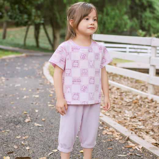 棉果果夏季新品女童女宝针织七分裤裤子M222201223236 商品图1