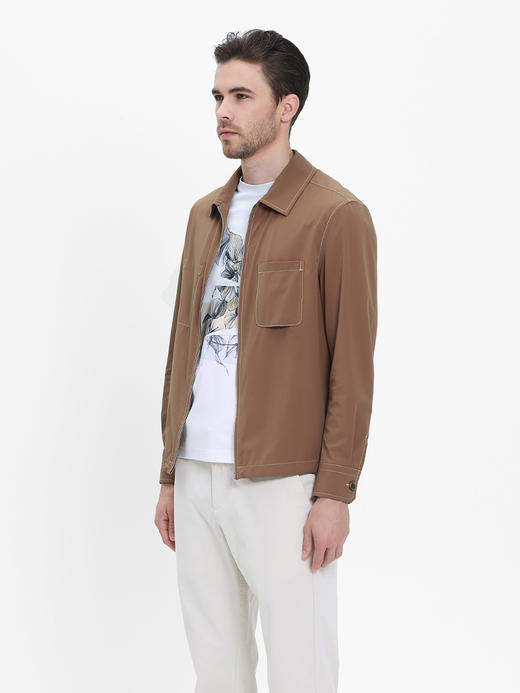 callisto卡其微泡纹理翻领夹克  SRFEJ015Y 商品图4