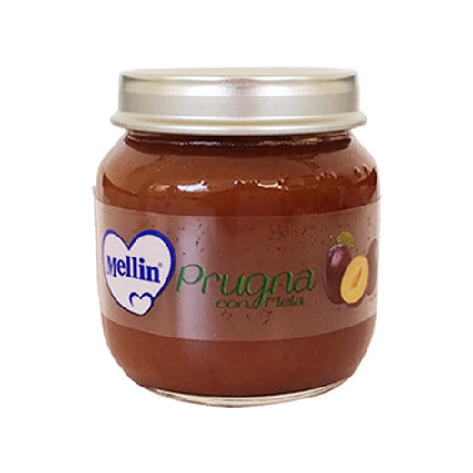 【2组共4瓶】一般贸易意大利Mellin美林婴幼儿宝宝辅食西梅泥4个月以上果泥100g*2瓶/组 商品图0